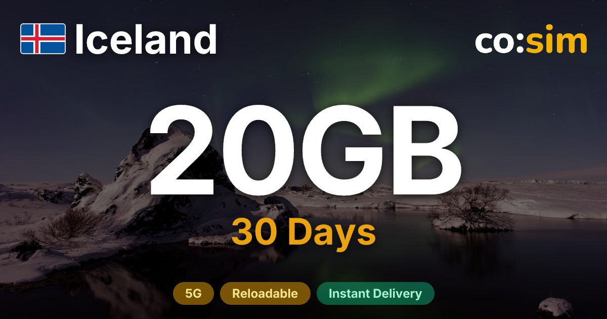 Iceland eSIM — 20GB