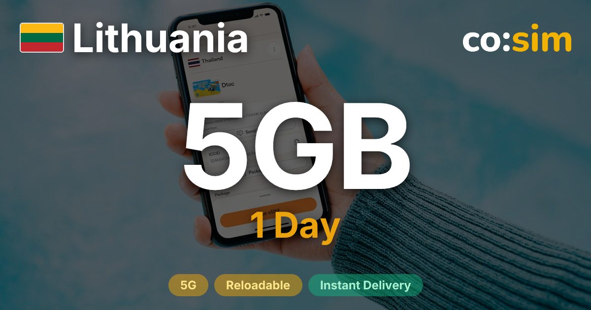Litauen eSIM — 5GB+∞
