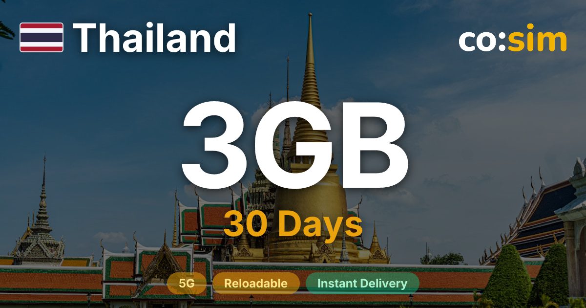 Thailand eSIM — 3GB