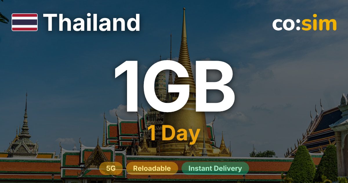 Thailand eSIM — 1GB+∞