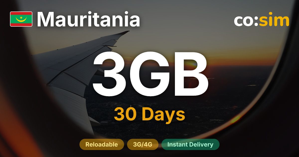 Mauritania eSIM — 3GB