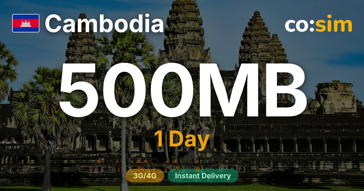 Kambodscha eSIM — 500MB+∞