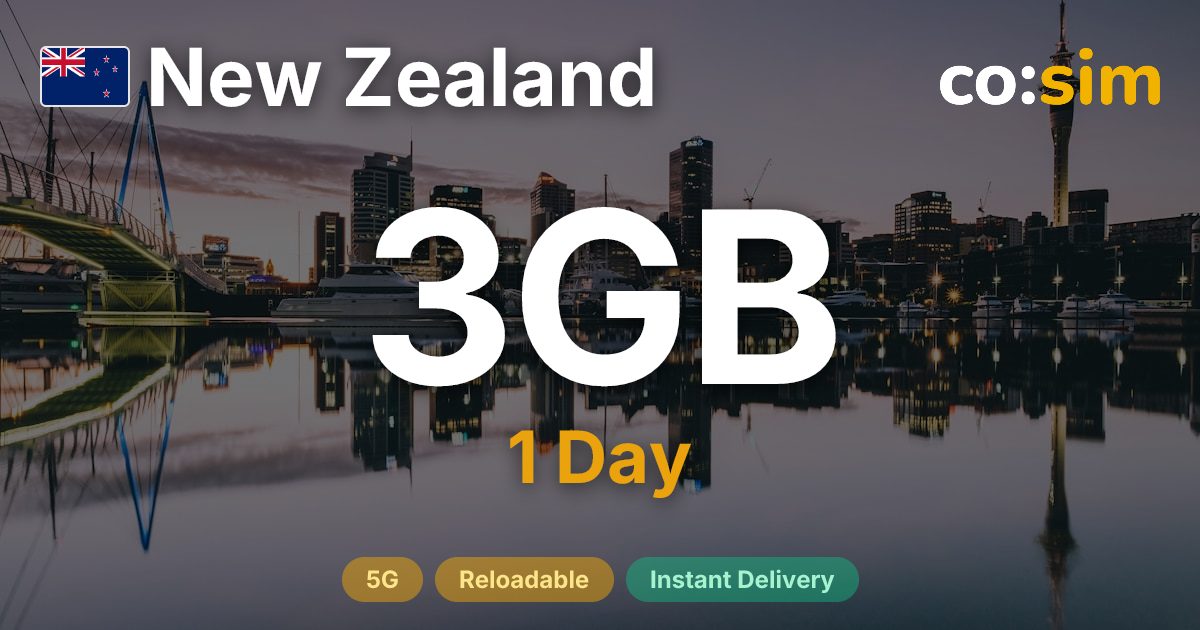 뉴질랜드 eSIM — 3GB+∞