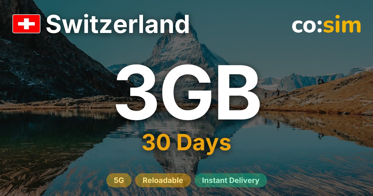 Switzerland eSIM — 3GB
