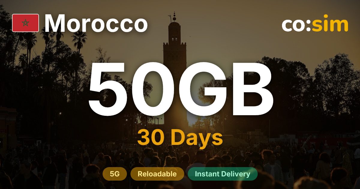 Morocco eSIM — 50GB