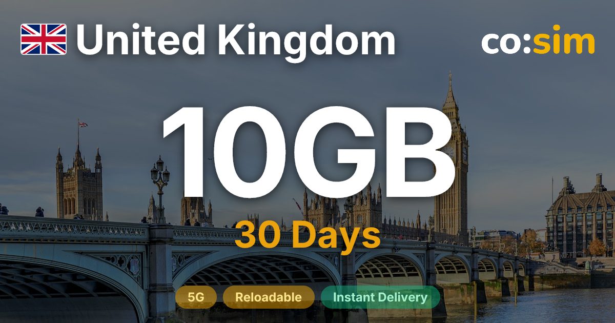United Kingdom eSIM — 10GB