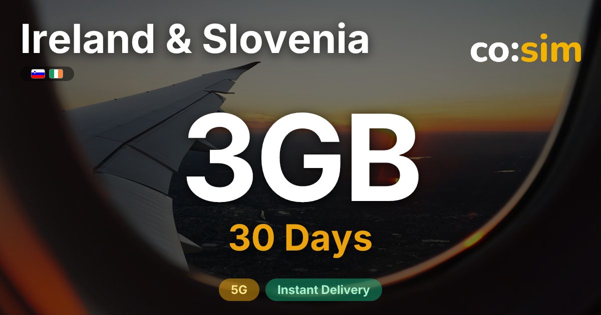 Ireland & Slovenia eSIM — 3GB