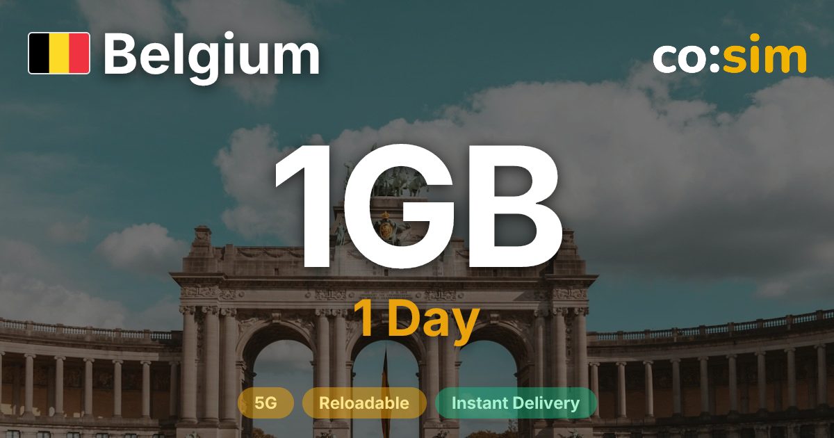 Belgien eSIM — 1GB+∞