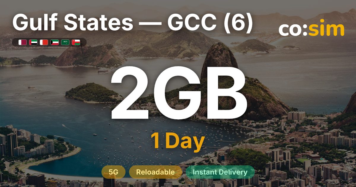 Gulf States — GCC (6) eSIM — 2GB+∞