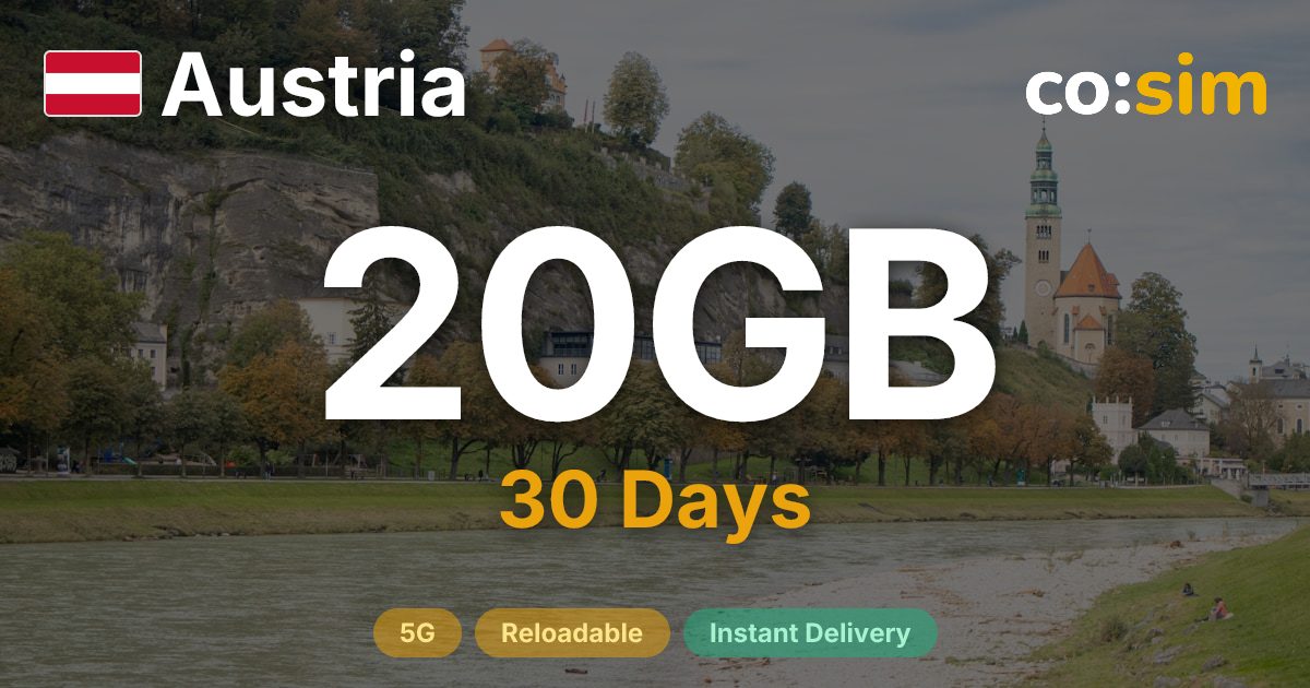 Austria eSIM — 20GB