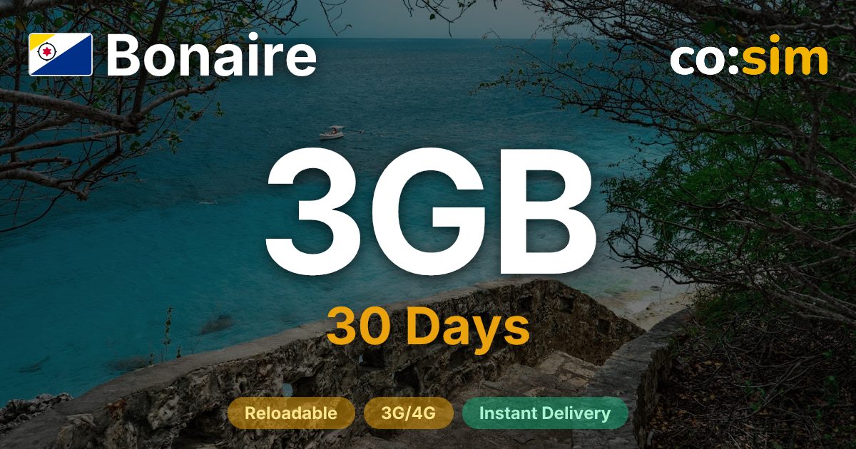 Caribbean Netherlands eSIM — 3GB