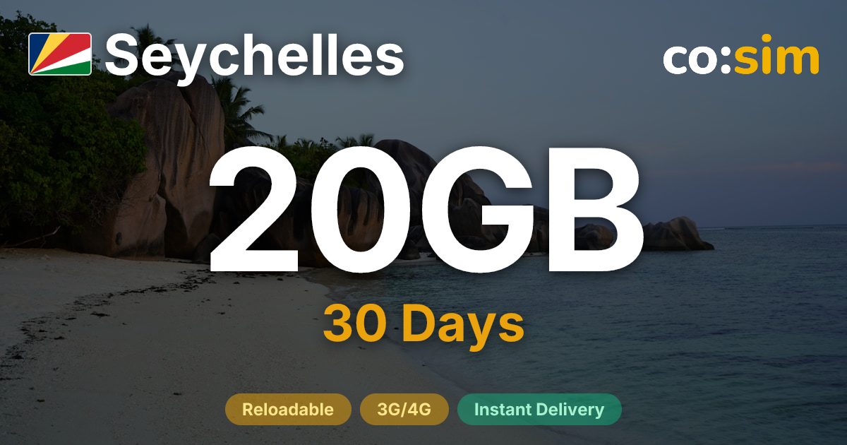 Seychelles eSIM — 20GB