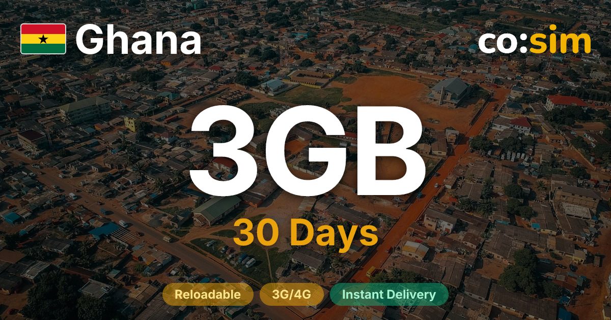 Ghana eSIM — 3GB