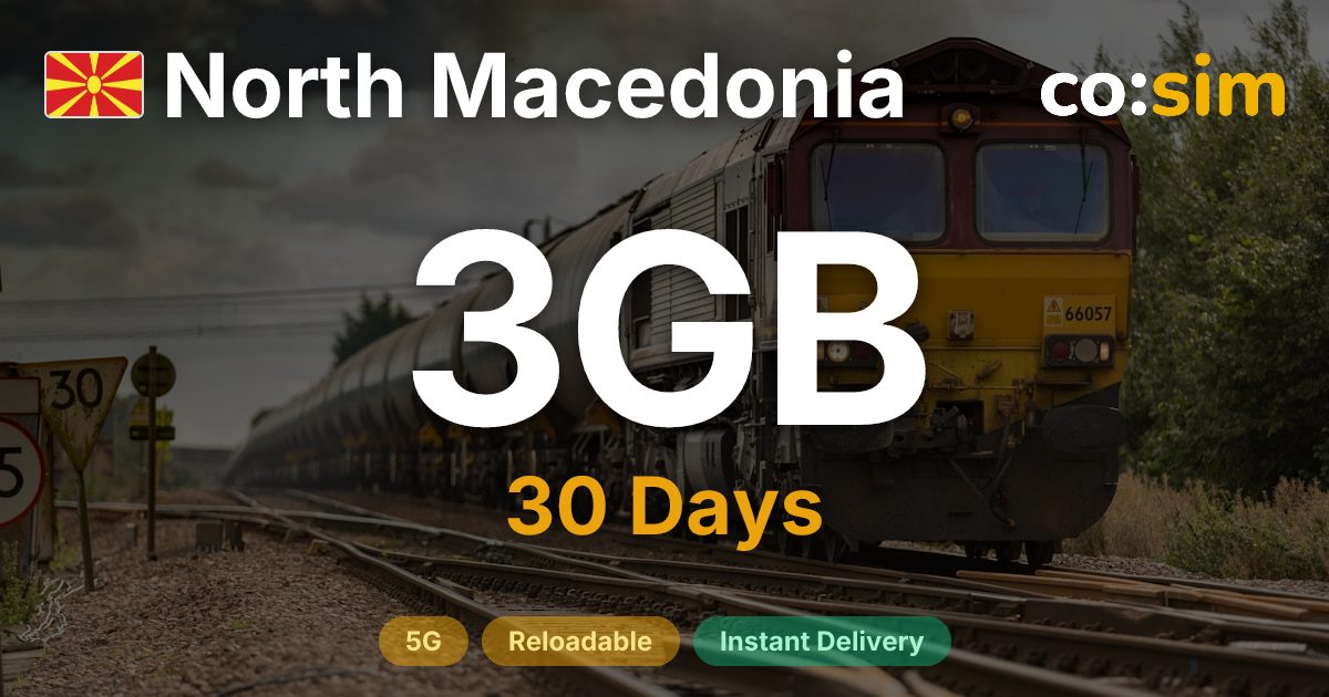 North Macedonia eSIM — 3GB