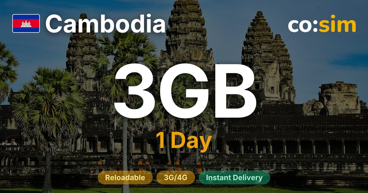 Cambodia eSIM — 3GB+∞
