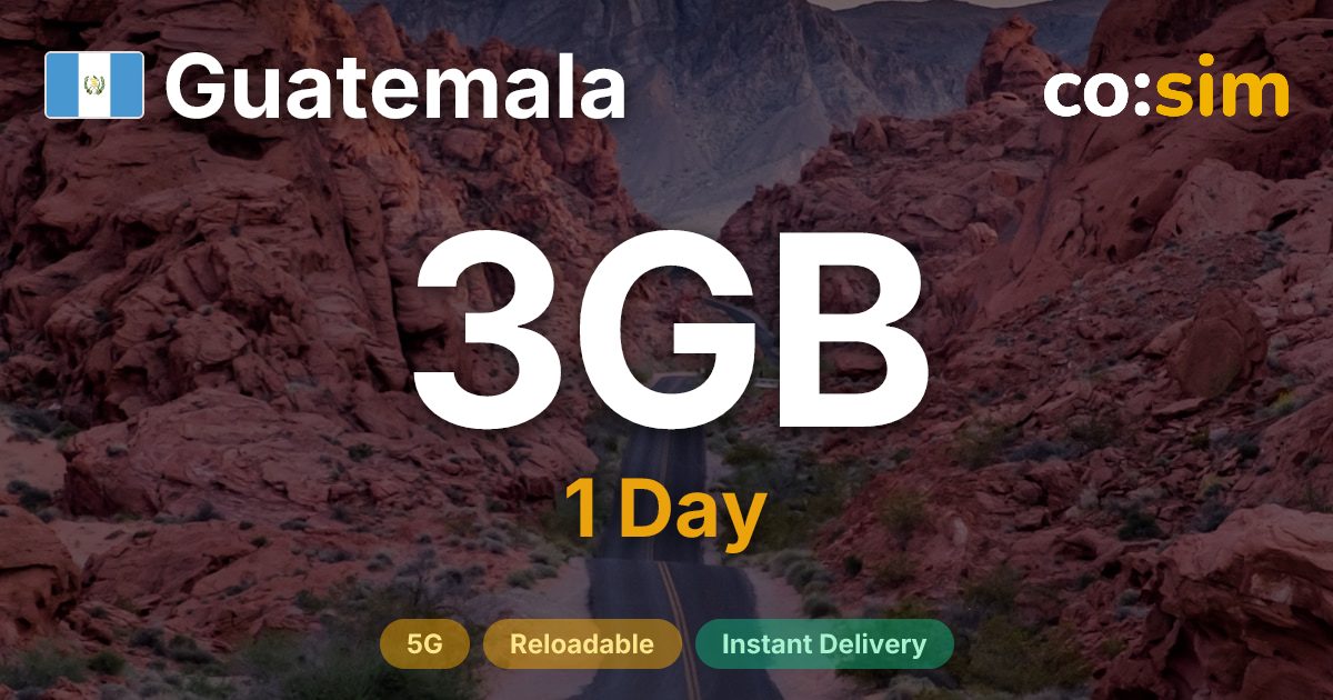 グアテマラ eSIM — 3GB+∞