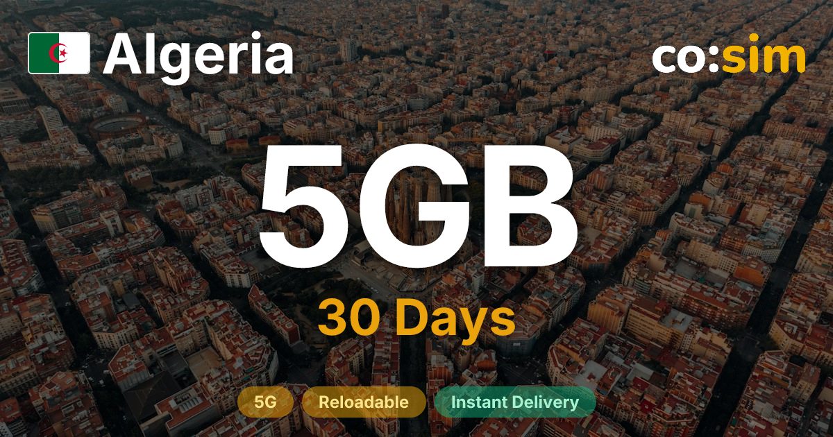 Argelia eSIM — 5GB
