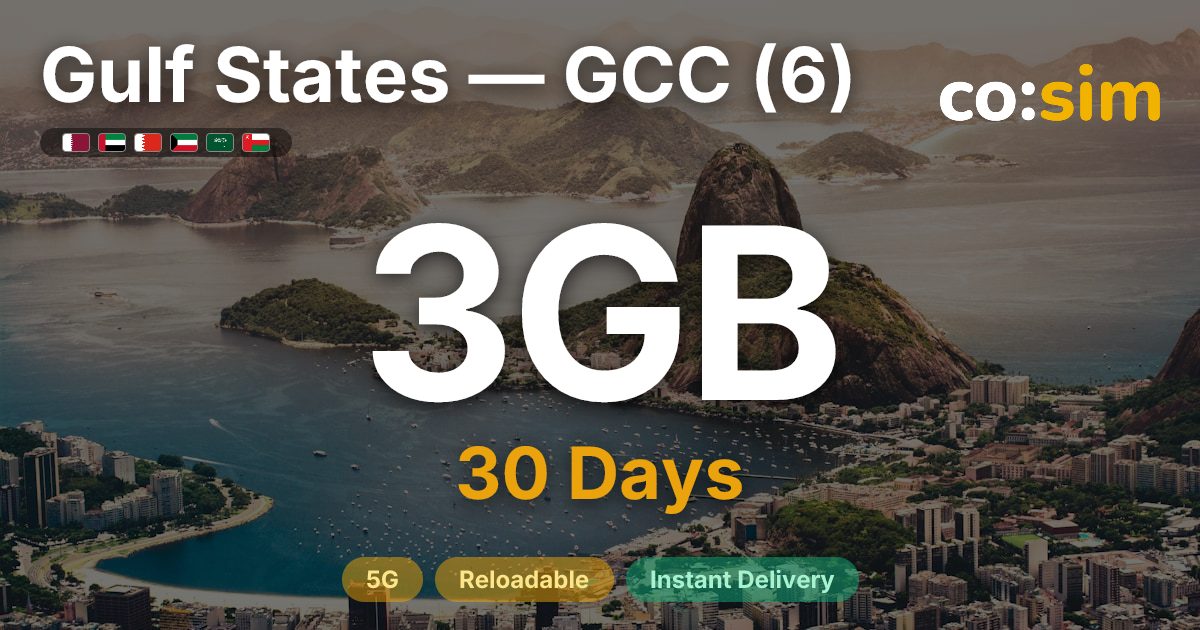 Gulf States — GCC (6) eSIM — 3GB