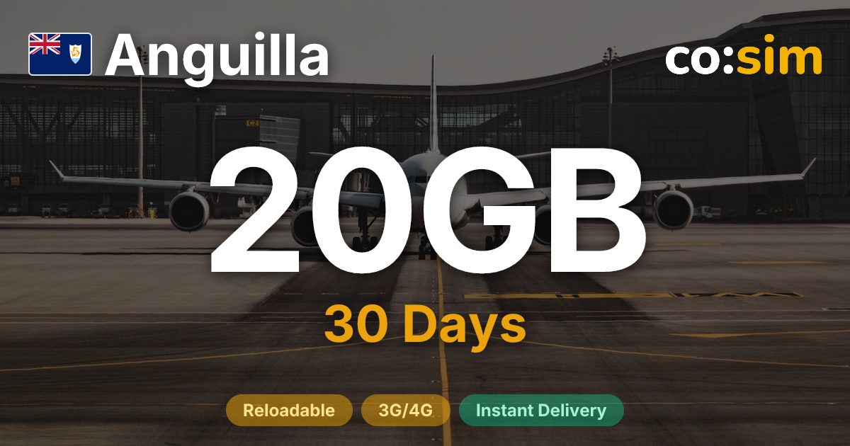 Anguilla eSIM — 20GB