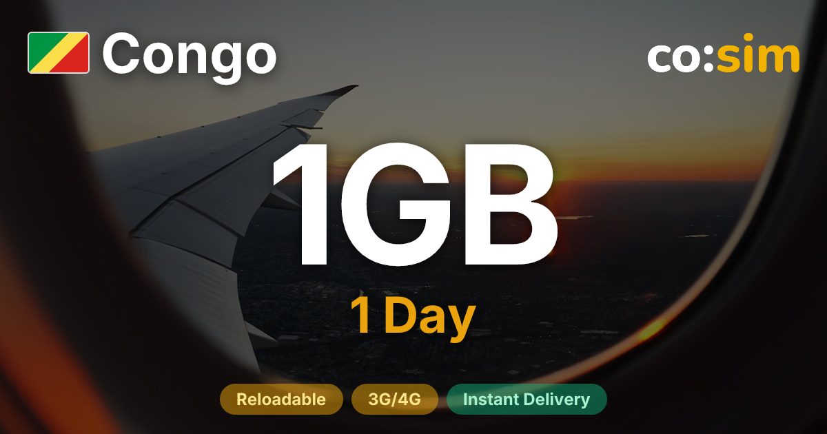 コンゴ共和国 eSIM — 1GB+∞
