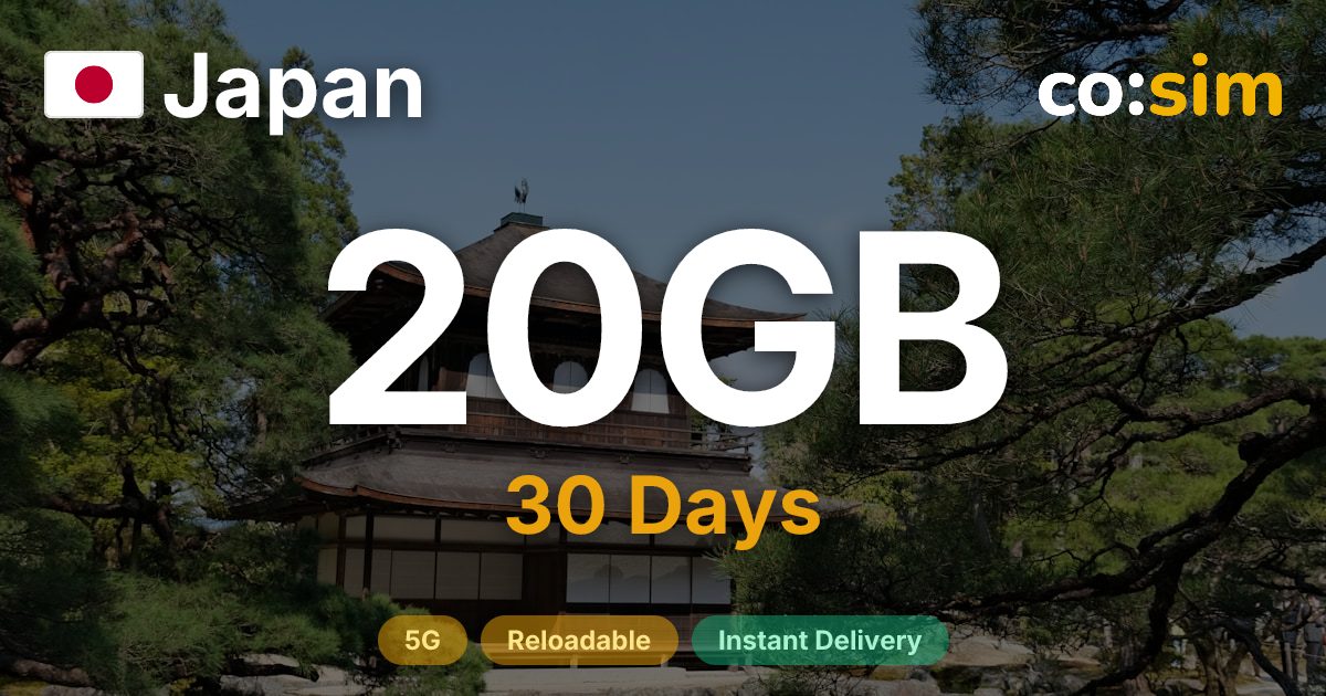 Japan eSIM — 20GB