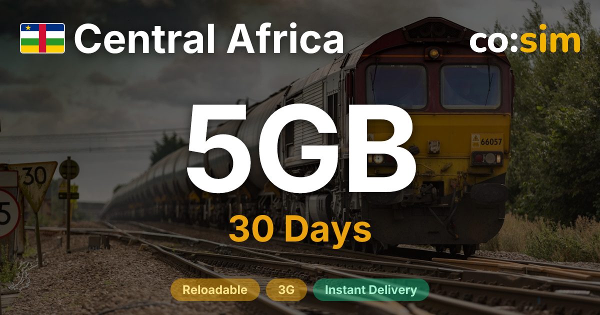 Central African Republic eSIM — 5GB