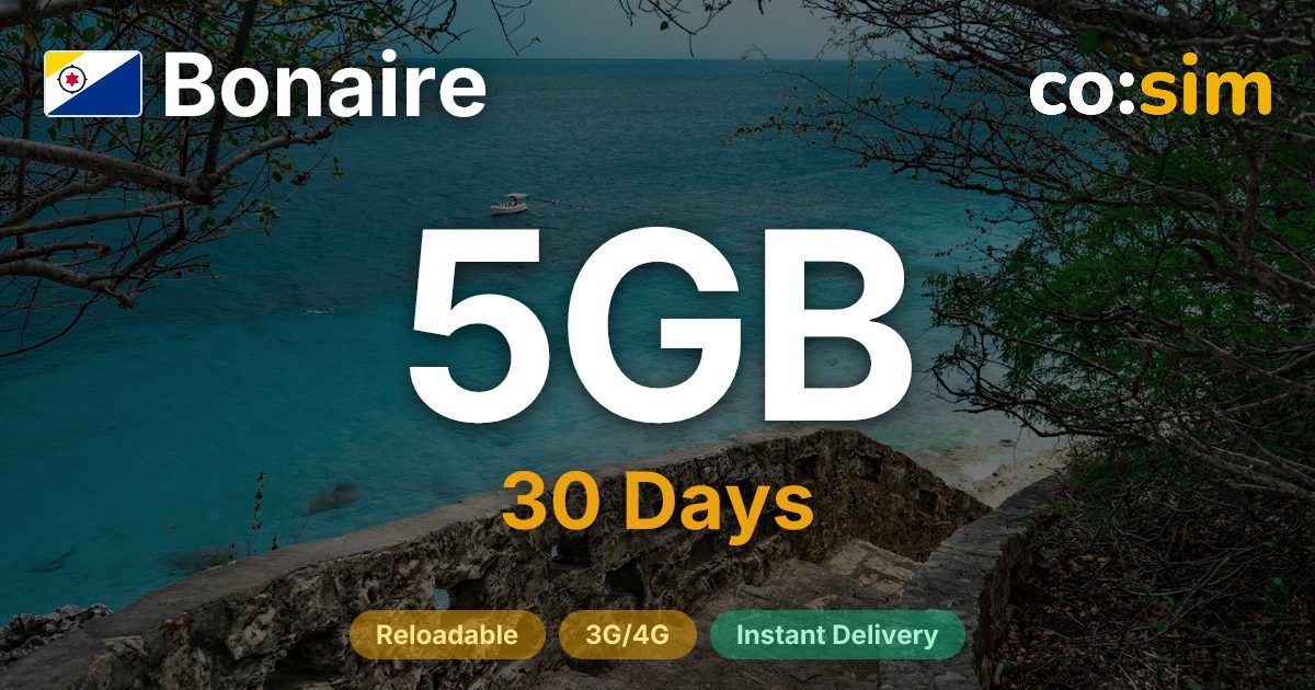 Caribbean Netherlands eSIM — 5GB