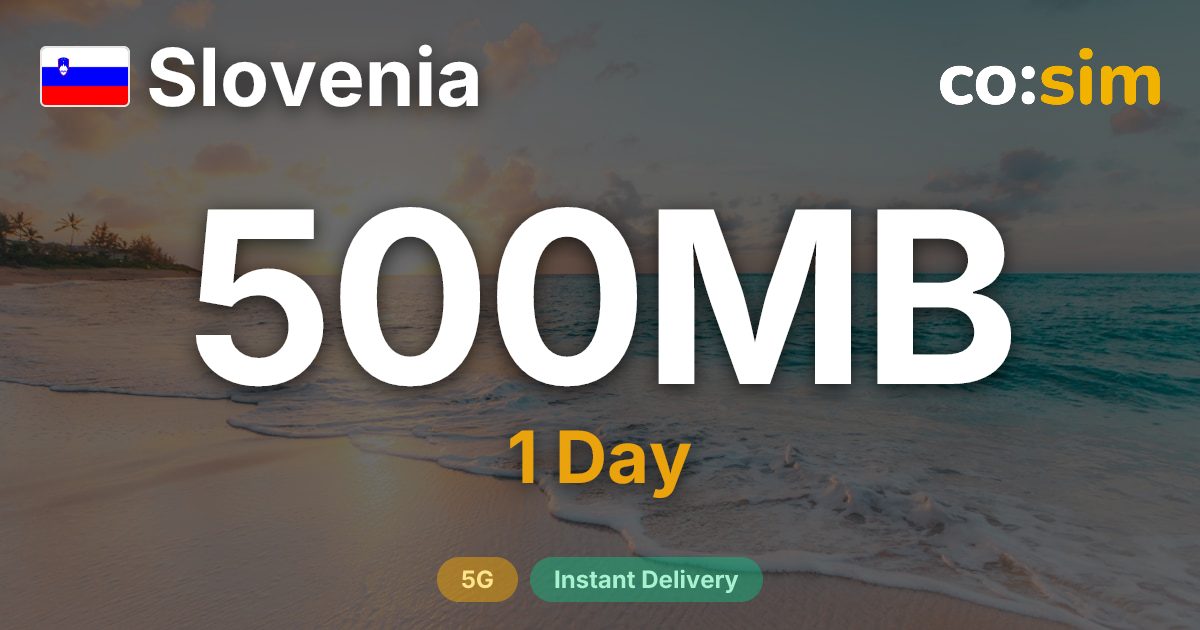 슬로베니아 eSIM — 500MB+∞