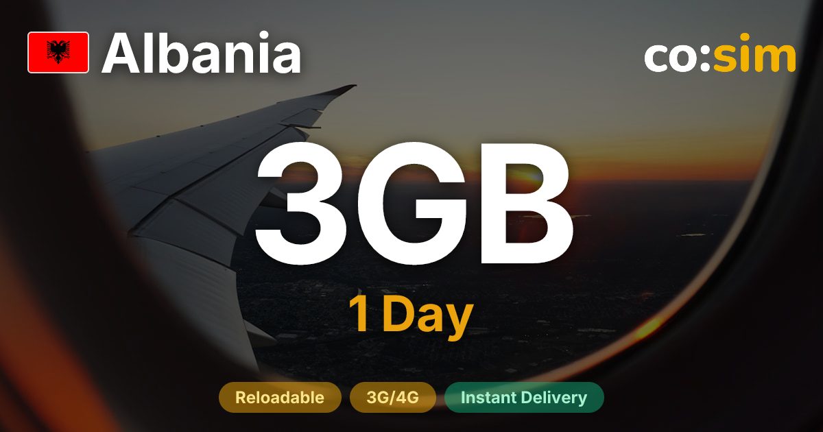 알바니아 eSIM — 3GB+∞