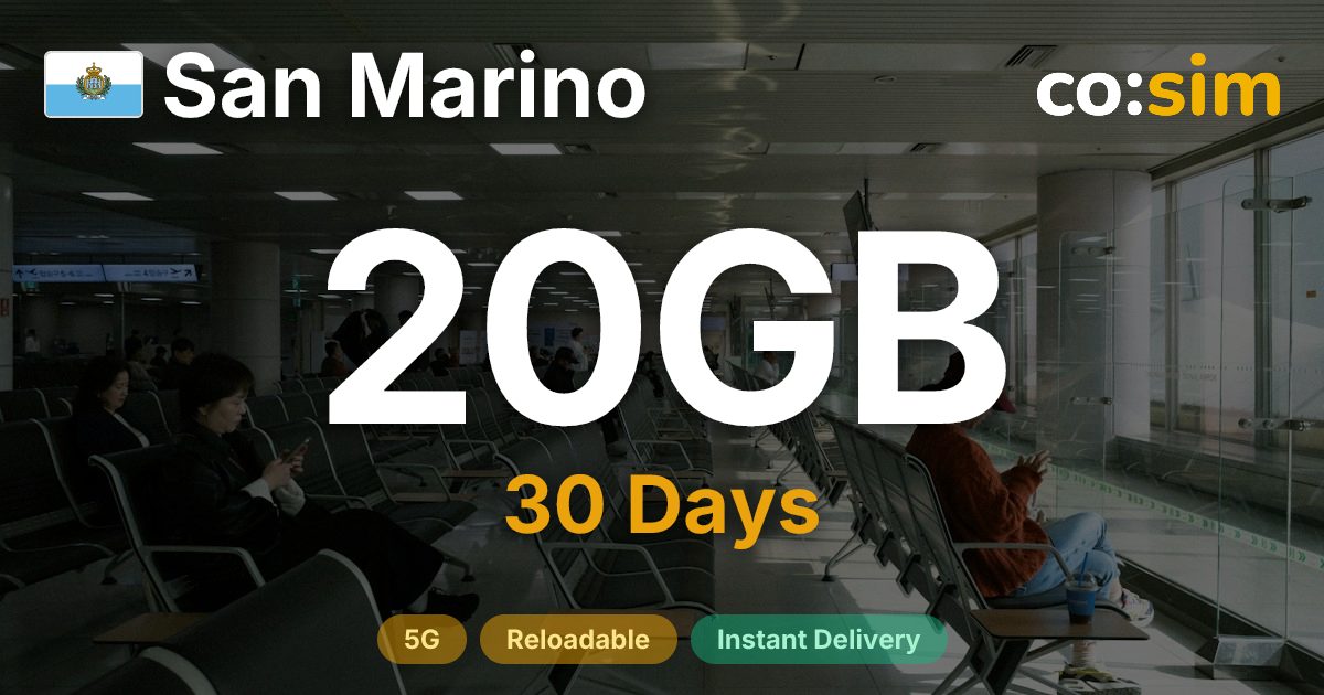 San Marino eSIM — 20GB