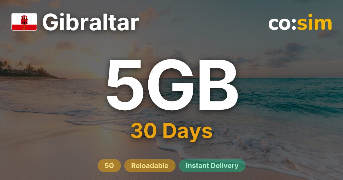Gibraltar eSIM — 5GB