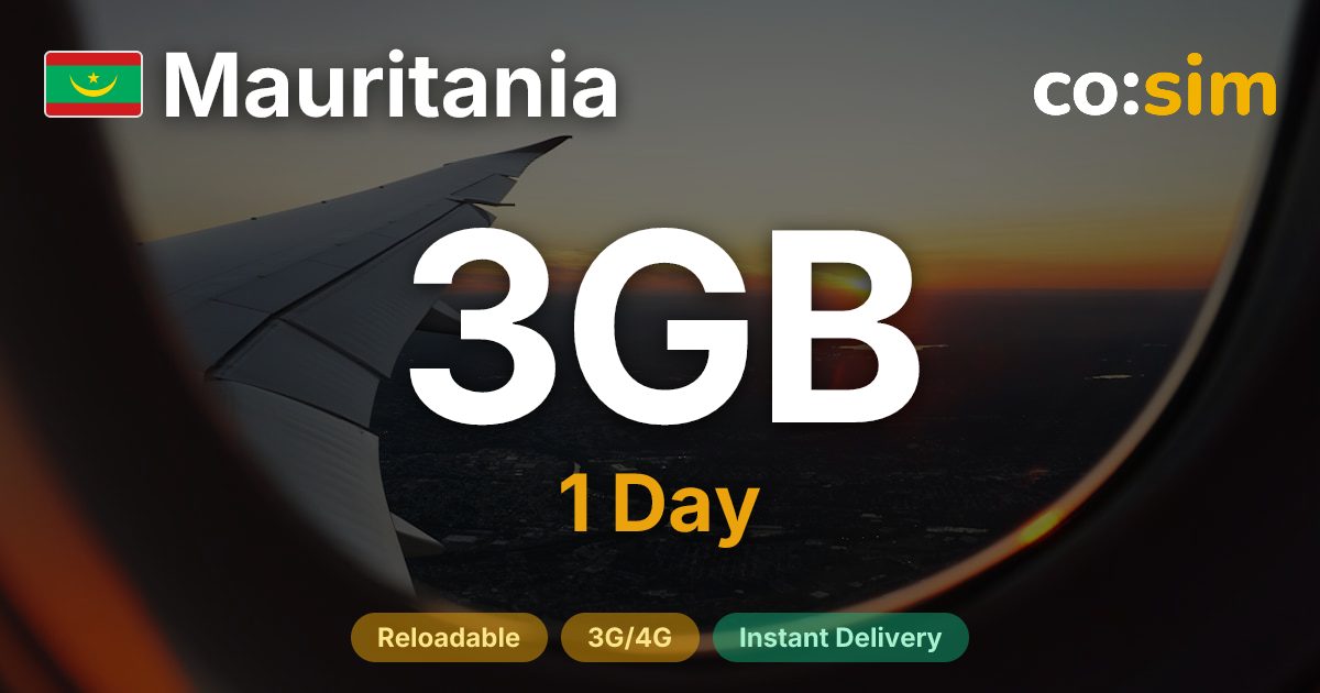 Mauritania eSIM — 3GB+∞