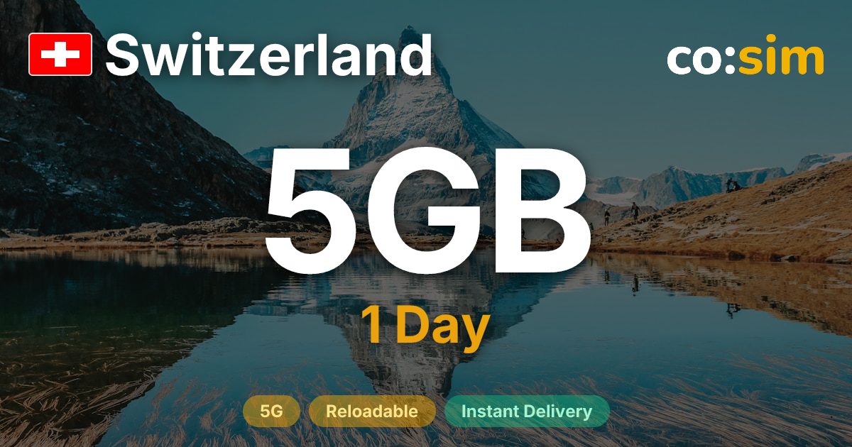 Switzerland eSIM — 5GB+∞