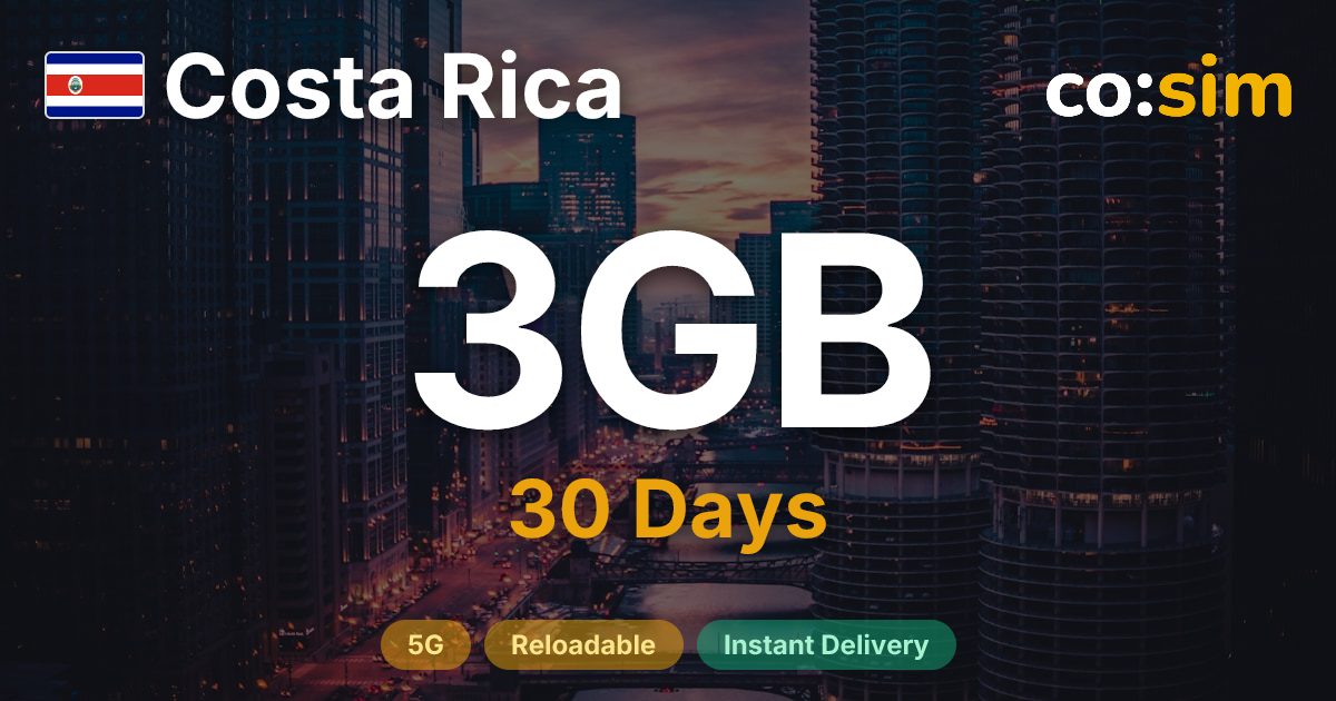 Costa Rica eSIM — 3GB
