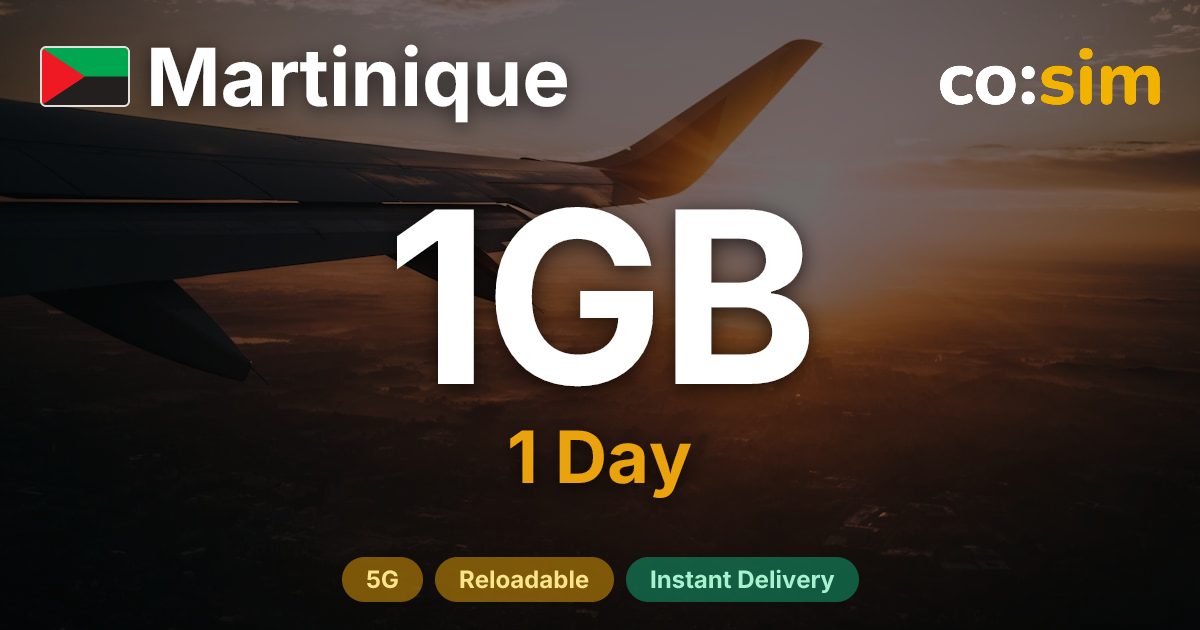 마르티니크 eSIM — 1GB+∞