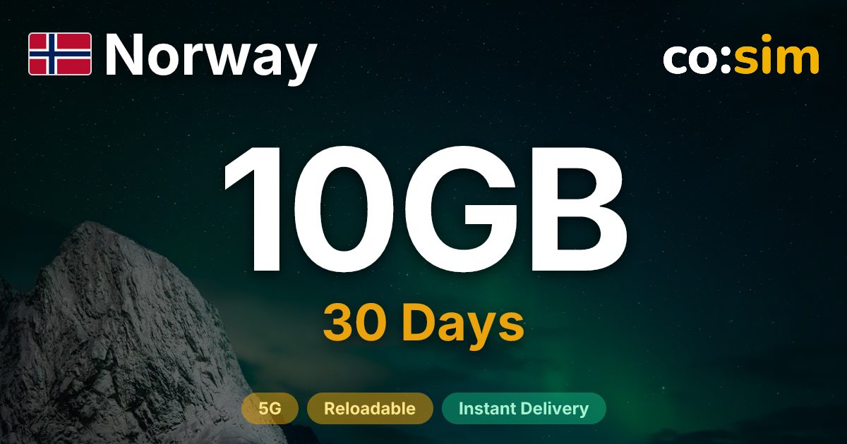 Norway eSIM — 10GB