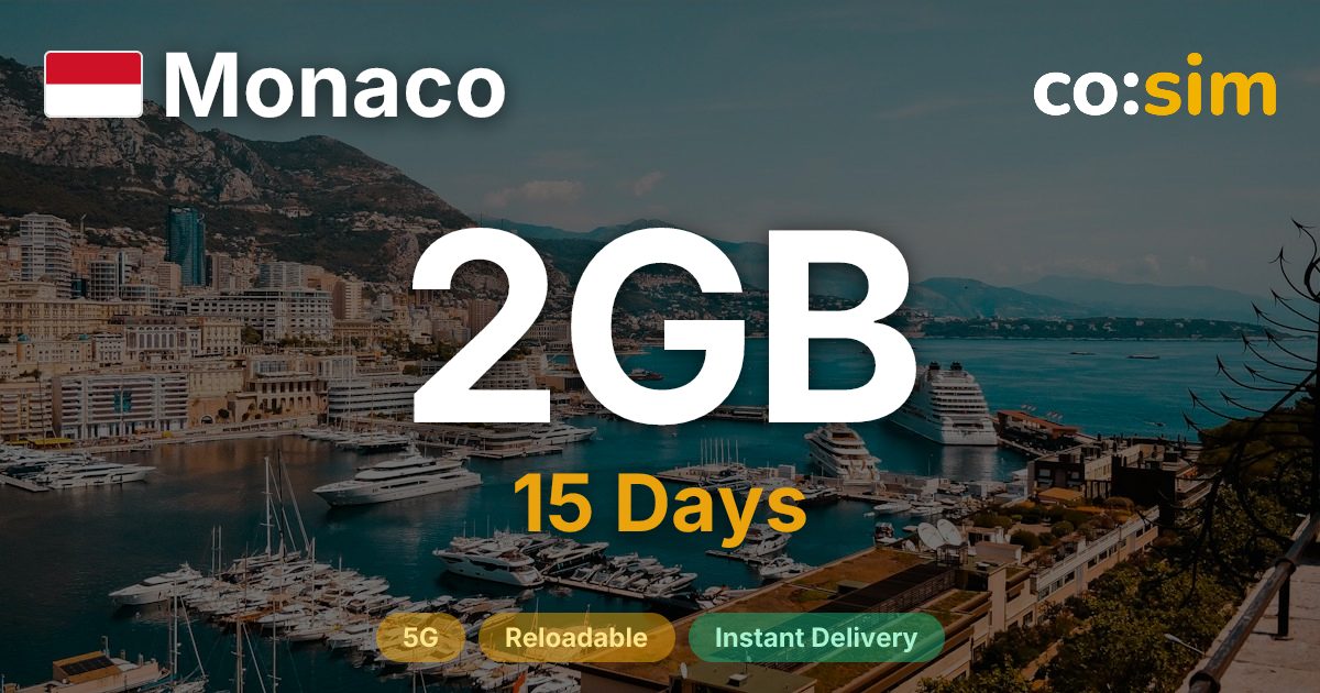 Monaco eSIM — 2GB