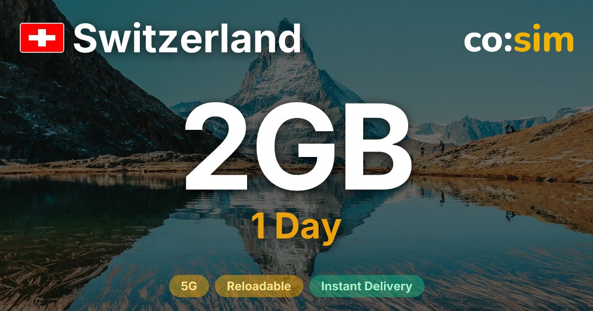 Schweiz eSIM — 2GB+∞