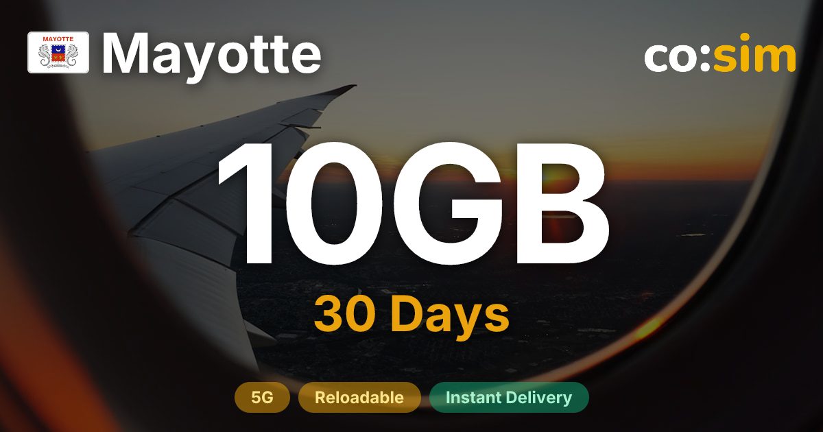 Mayotte eSIM — 10GB