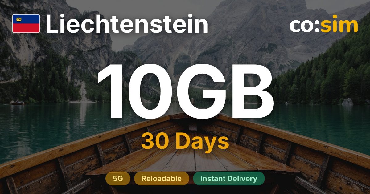 Liechtenstein eSIM — 10GB