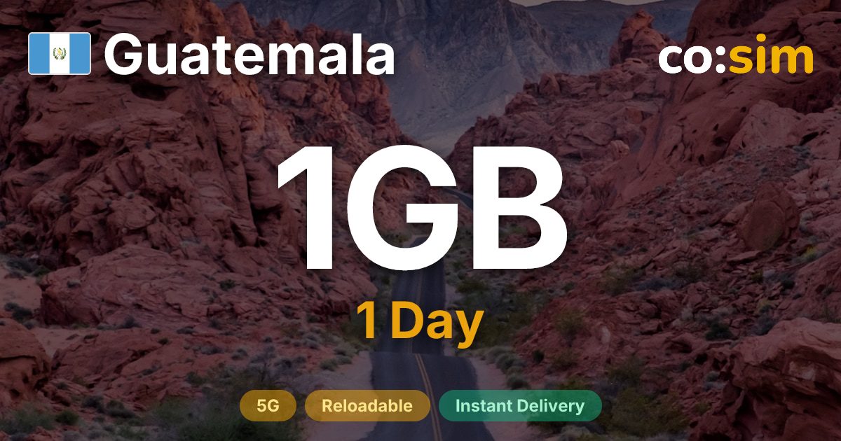 Guatemala eSIM — 1GB+∞