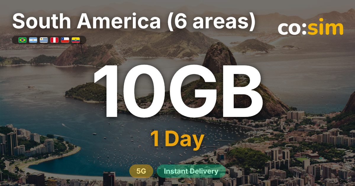 South America (6) eSIM — 10GB+∞
