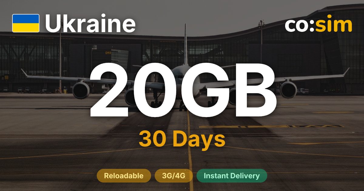 Ukraine eSIM — 20GB