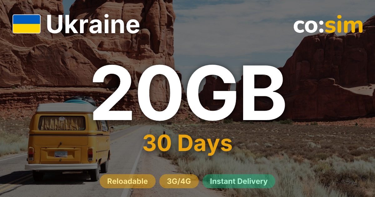 Ukraine eSIM — 20GB
