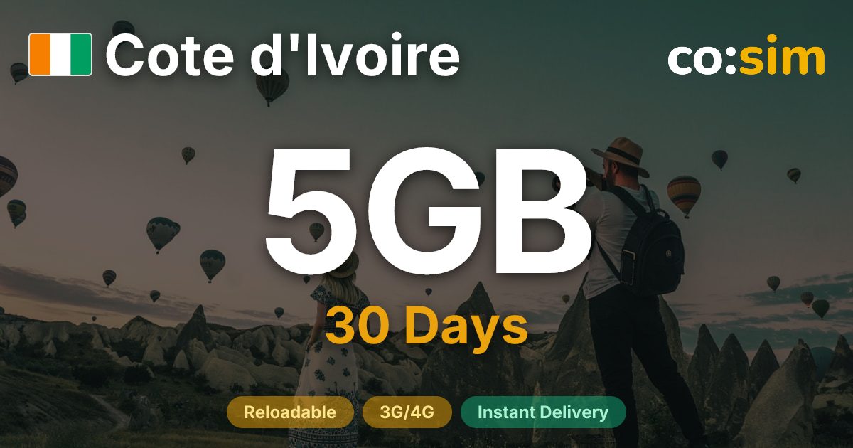 Côte d'Ivoire eSIM — 5GB