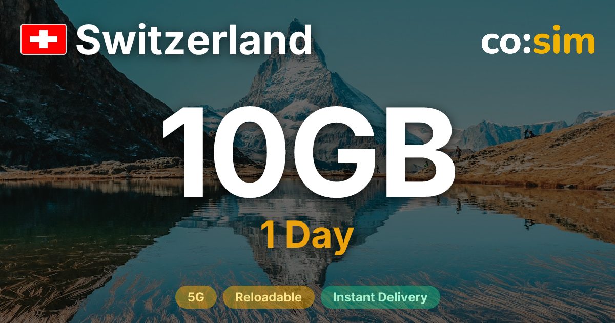 스위스 eSIM — 10GB+∞