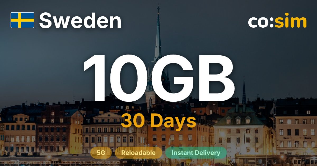 Sweden eSIM — 10GB
