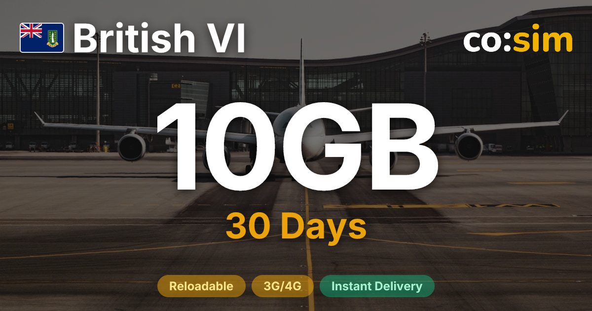 British Virgin Islands eSIM — 10GB