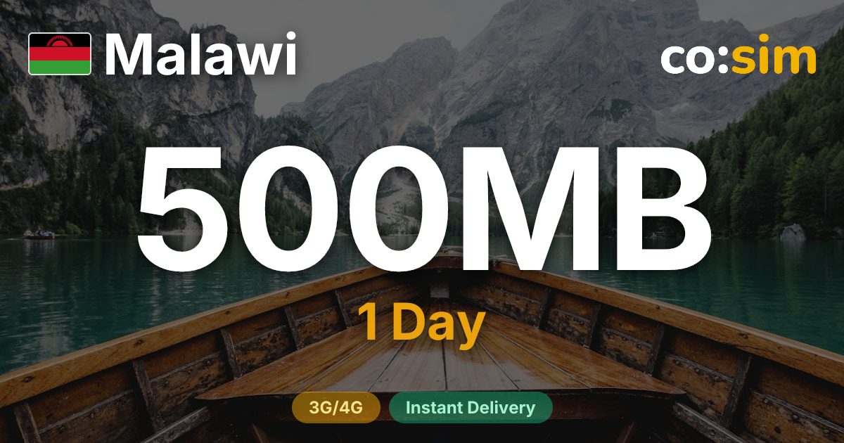 マラウイ eSIM — 500MB+∞