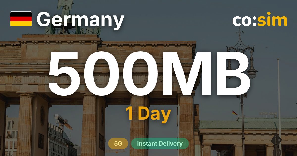 Alemania eSIM — 500MB+∞